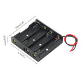 1X 2X 3X 4X AA Power Battery Storage Case Holder Socket DIY UM3 1.5V Dual AA LR6 Container Wt Lead Cables Switch Cover Optional