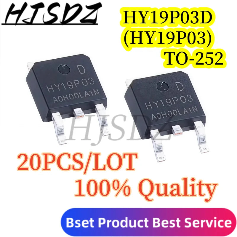 【20PCS/LOT】New original HY19P03D SMD HY19P03 TO-252 P channel 30V/90A MOSFET