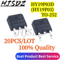 【20PCS/LOT】New original HY19P03D SMD HY19P03 TO-252 P channel 30V/90A MOSFET