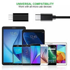 10-1Pcs Type C Male To Micro USB Female Adapter OTG Converter Micro-B To USB-C Connector Phone Charger Cable Adapter For Samsung