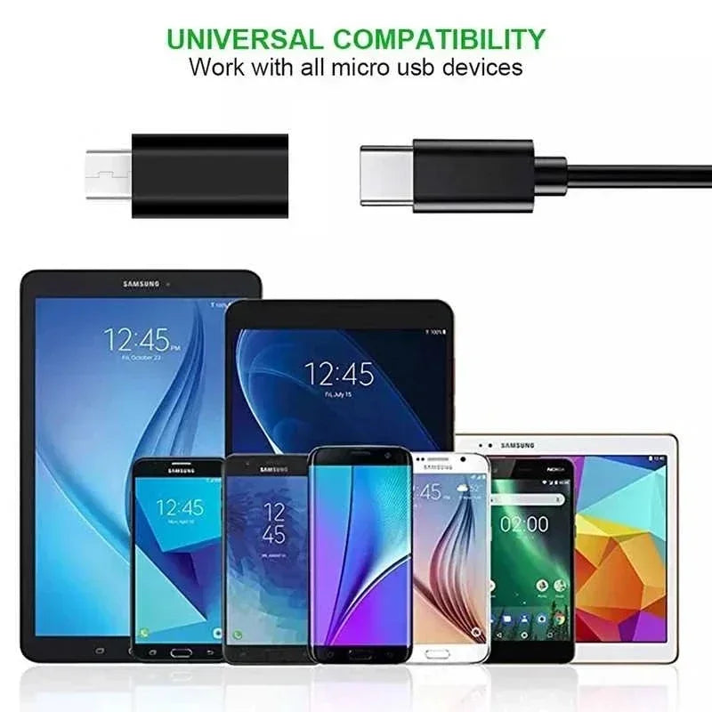 10-1Pcs Type C Male To Micro USB Female Adapter OTG Converter Micro-B To USB-C Connector Phone Charger Cable Adapter For Samsung