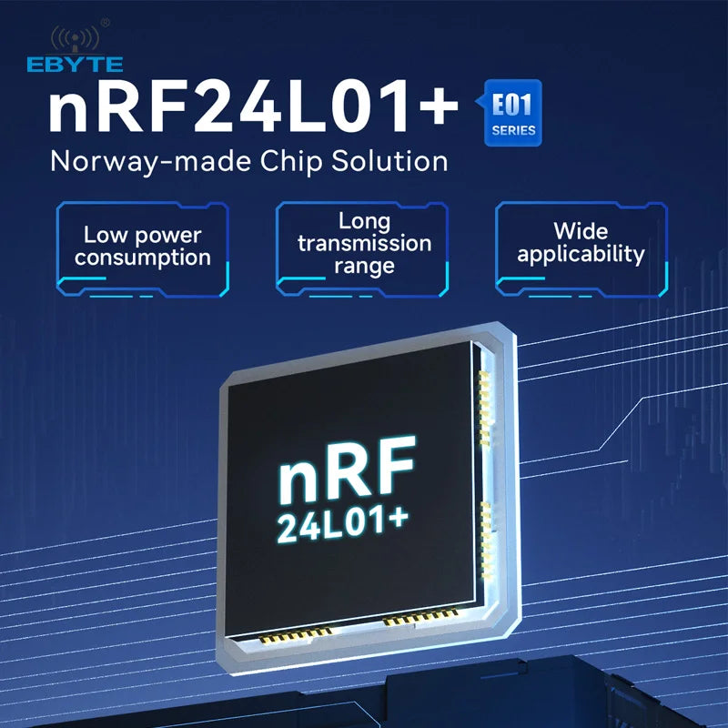 4PCS nRF24L01 nRF24L01P 2.4GHz PA LNA 20dBm Wireless Module SPI Antenna SMA-K Transceiver Receiver Tansmitter EBYTE E01 Series