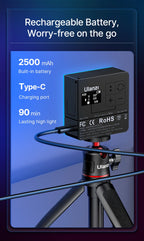 Ulanzi VL49 RGB PRO Full Color LED Video Light 2500K-9000K Camera Light for Photopraphy with Honeycomb Diffuser