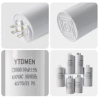 AC 450V CBB60 Dual Insert Motor Starting Capacitor 4pin 4UF-60UF Replacement Motor Run Capacitors For Air Compressor Water Pump