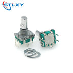 5PCS/LOT 20 Position 360 Degree Rotary Encoder EC11 w Push Button 5Pin Handle Long 15/20MM With A Built In Push Button Switch