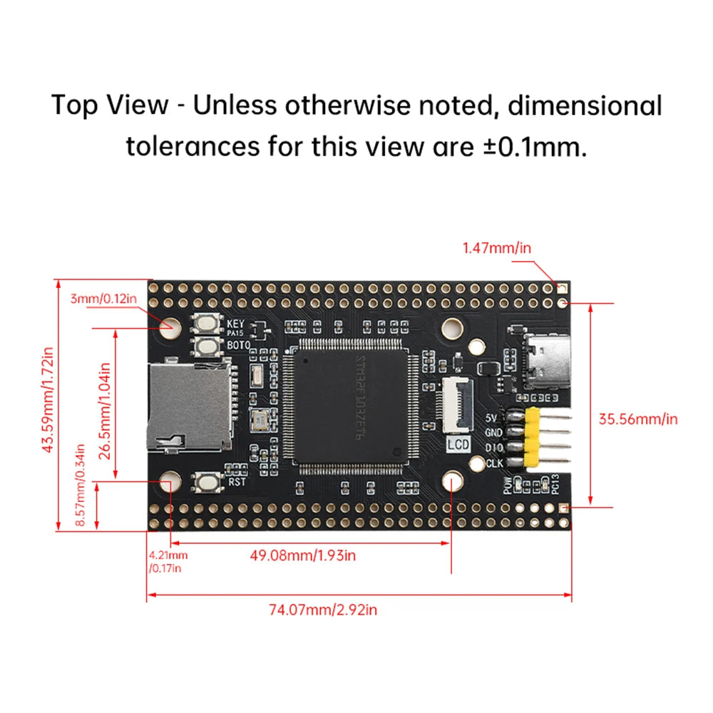 STM32F103ZET6 STM32F407ZGT6 Chip STM32 Core Development Board Module STM32 System Learning Board With SPI TF Card Interface