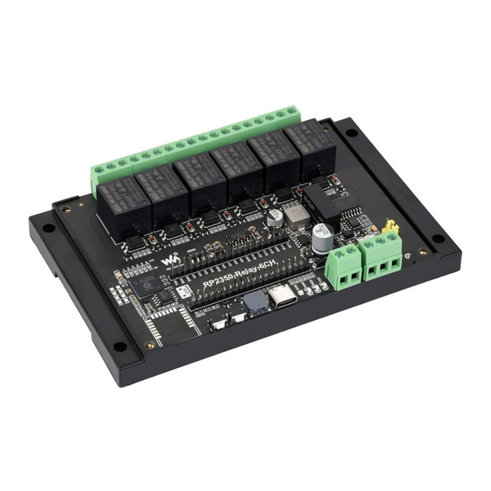 VoltSIndustrial 6-Channel RP2350 Relay Module Onboard RS485 / Pico HAT Interfaces With Multiple Isolation Protection Circuits In