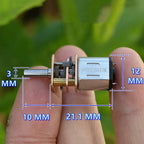 1PC Mini N10/N20/N30 Full Metal Gear Motor DC 3V 5V 6V 9V 12V Slow Speed Large Torque DIY Toy Model Electric Lock