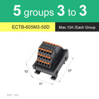 ENMG ECTB Terminal Block 10A 24-Point 42-Point 48-Point 84-Point PLC Signal Transfer Junction Rail Mount Power Distribution Box.