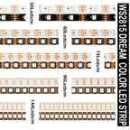 DC12V WS2815 5050 Dual-Signal RGB LED Strip WS2812B 30/60/74/96/144Leds/Pixels/m Individually Addressable LED Lights IP30 65 67