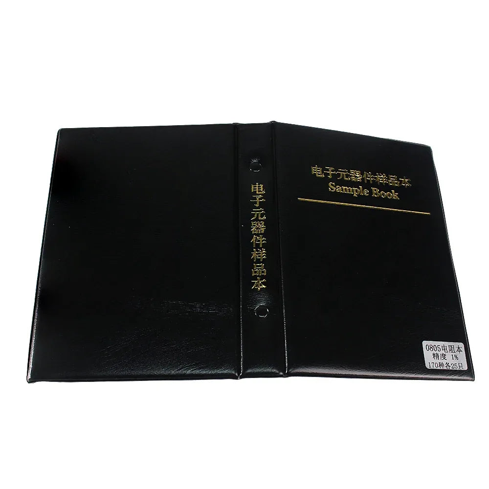 4250PCS 0805 SMD Resistor Book Kit 1% High Precision 1Ω-10MΩ 170 Values Sample Resistor Book for Electronics Repair DIY