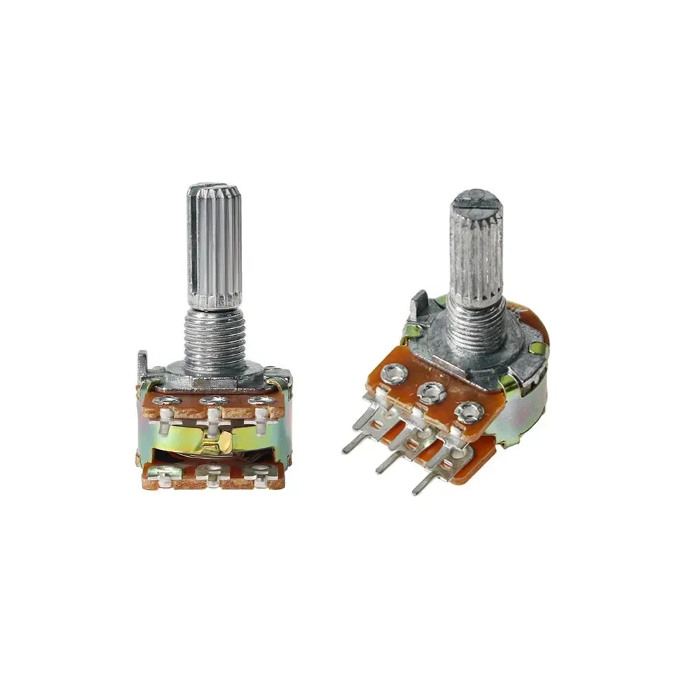 WH148 20MM 6Pin Potentiometer with Nuts and Washers Kit 1K 2K 5K 10K 20K 50K 100K 250K 1M Variable Rotary Carbon Film Resistor