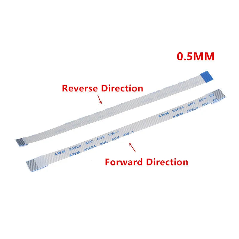 10Pcs 4Pin 5/6/7/8/9/10/15/20/30/40 Pin FFC FPC AWM 20624 80C 60V VW-1 0.5mm 1mm Pitch Flat Flexible Cable 5/10/15/20/25/30/40cm