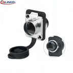 CNLINKO LP16 Waterproof Circular RJ45 Connector 8P8C Male/Female Panel Mount, PBT Push-Pull for Industrial Automation & Marine
