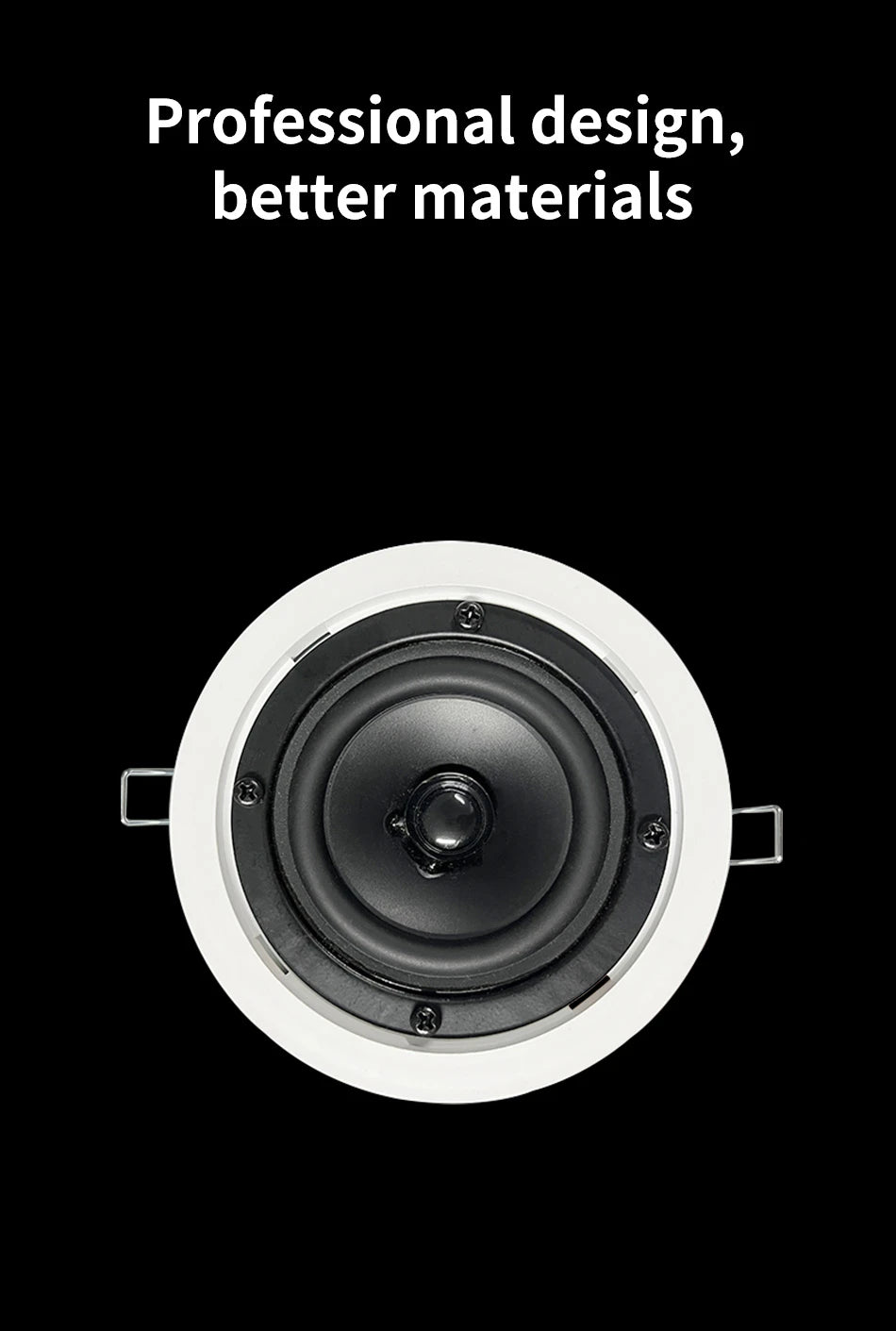 3 Inch 10W Wall Ceiling Speakers 8 ohm Impedance Full Range Stereo Sound Embedded Passive Speakers Home Background Music System