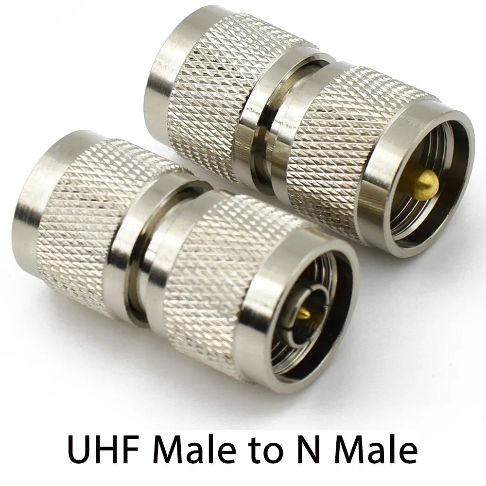 PL259 SO239 UHF Jack to N Type Plug Male / Female Coaxial Connector RF Radio Coax Adapter Kit Straight Low Loss Converter Copper