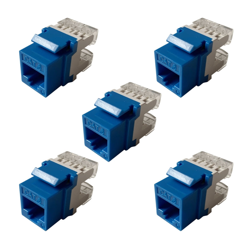 Cat6 RJ45 Keystone Jacks Module Connector Ethernet for Wall Plate Patch Panel