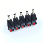 Male Female Socket Barrel Adapter 12V DC Power Connector Plug Jack for CCTV Camera LED Strip Supply Terminal 2.1mm x 5.5mm