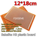 1pcs Bakelite Universal circuit test board HB plastic board 2.54MM PCB 5x7 7x9 9x15 10x15 10x22 12x18 13x25 15x18 18x30cm