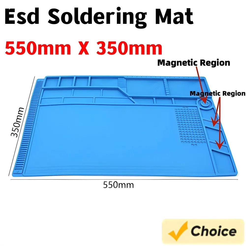 ESD Heat Resistant 932℉ Soldering Mat Job Tools Computer Phone Repair Kit Working Repair Pad Heatresistant Maintenance Platform