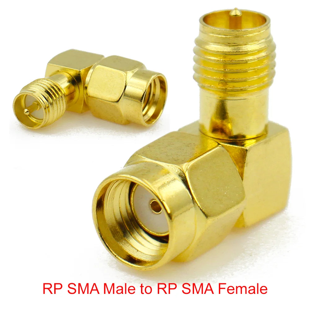 Connector SMA to SMA/ RP-SMA to SMA / RPSMA Male Plug & Female Jack Slide-on Straight RF Coax Adapter Connector for WIFI Antenna