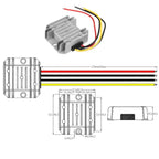 24V to 12V 5A 10A 20A Reliable DC Power Converter Step Down Voltage Regulator 24 Volt to 12 Volt Buck Module for Cars Solar