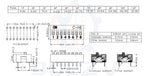10PCS Slide Type Switch Module 1 2 3 4 5 6 7 8 10PIN 2.54mm Position Way DIP Pitch Toggle Switch Blue Snap Switch Dial