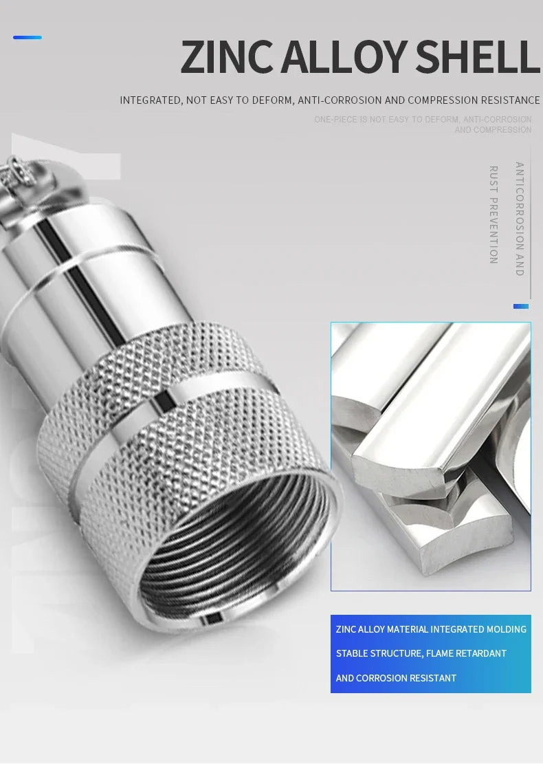 Aviation Plug GX12 GX16 GX20 Butt Soldering Socket 2/3/4/5/6/7/8/9/10Pin Wire Docking Connectors