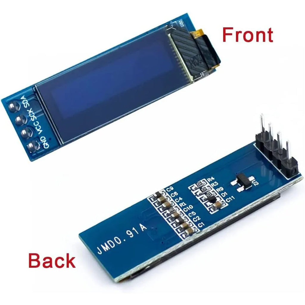 0.91 Inch OLED Display Module White/Blue OLED 128X32 LCD LED Display SSD1306 12832 0.91 IIC I2C Communicate for Arduino