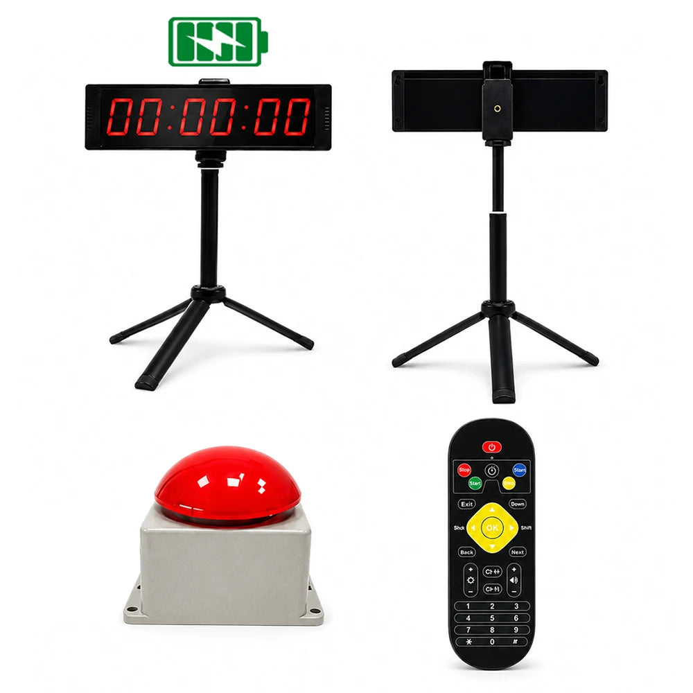 Gym Timer Clock for Home Fitness with Timer Button Large Digital Stopwatch Countdown Clock 12/24H Digital Wall Clock