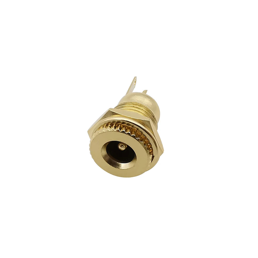 2Pcs Gold-plated 20A DC099 5.5 mm x 2.1mm DC Power Jack Socket 5.5*2.1 Female Panel Mount Connector 5.5*2.5mm Metal DC-099