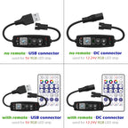 WS2811 WS2812B Bluetooth LED Pixels Strip Controller for Dream Color Tape Lights BT APP Music Control 28Keys Remote Controller