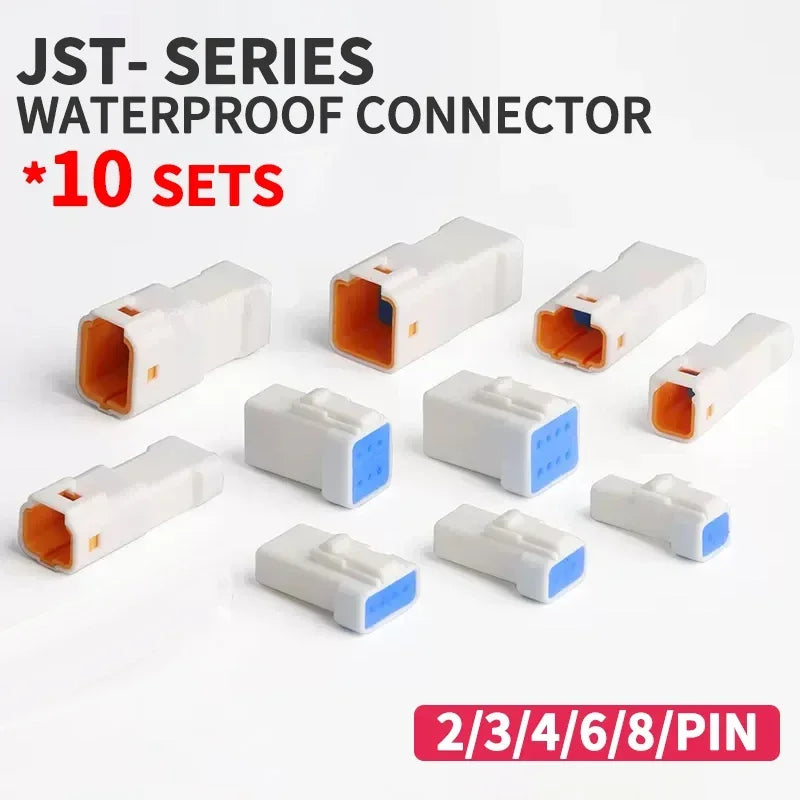 10 sets JST JWPF LED Automotive Wiring Harness 04T-JWPF-VSLE JST 03R JST-02T 02R 06T 08T  Light Strip Motorcycle Connector