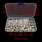 1Box PH2.0 / XH2.54 2/3/4/5 Pin Terminals Kit Male Female Plug Housing Header JST Wire Connector PH 2.0mm XH 2.54mm Pitch