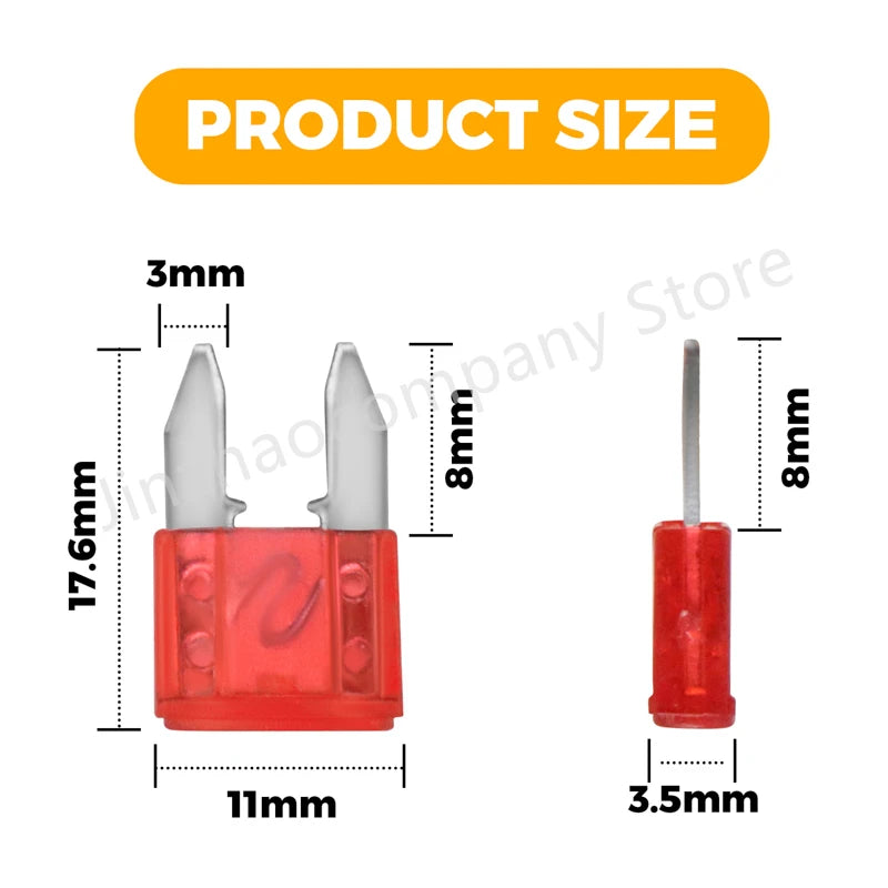 100/50pcs Car Truck Micro Blade Fuses 2A 3A 5A 7.5A 10A 15A 20A 25A 30A 35A AMP Plastic Box Assortment with Clip