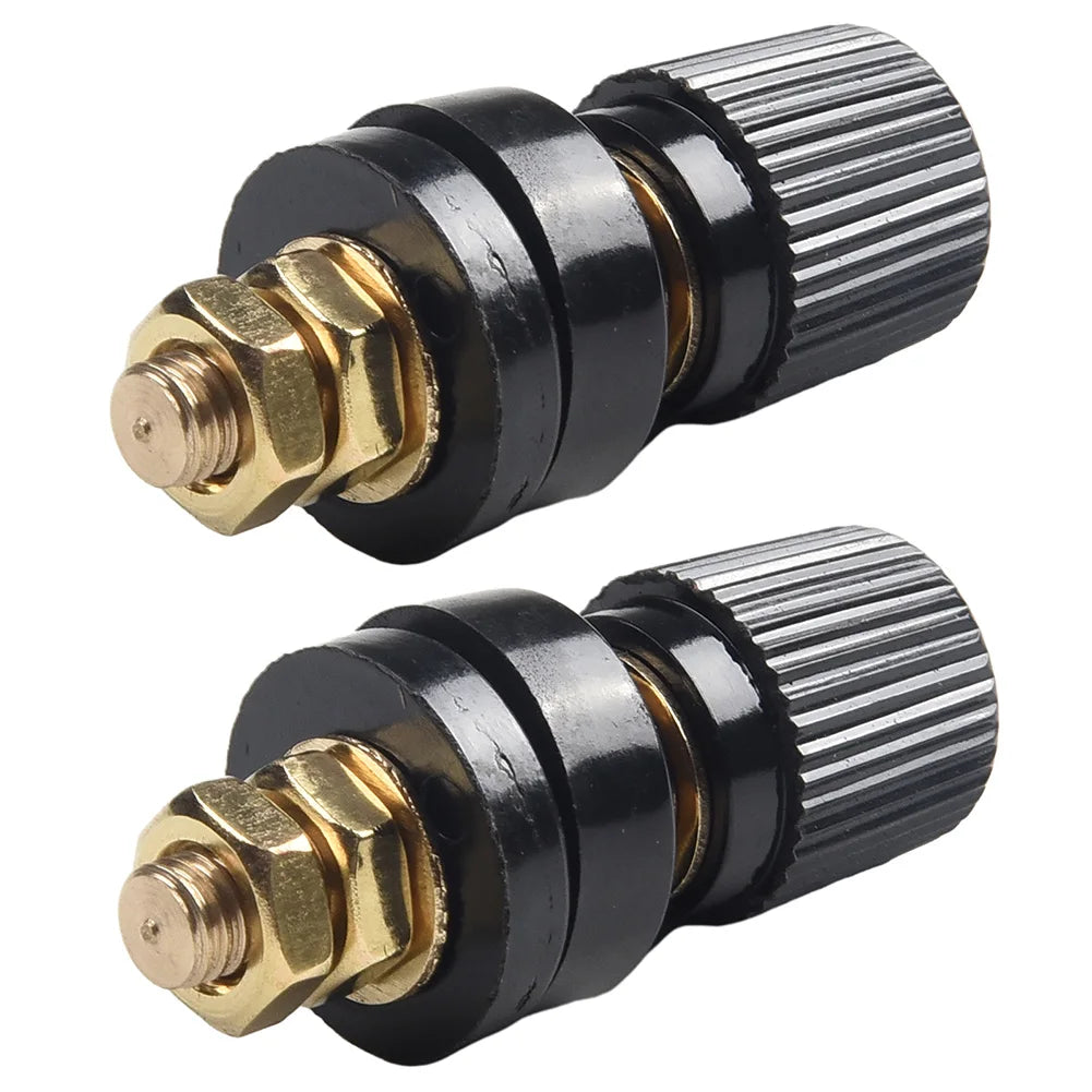 2pairs M6 Thread Screw Terminal High Current Binding Post Insulating Plastic Brass Binding Post Terminal Connector For Welding