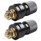 2pairs M6 Thread Screw Terminal High Current Binding Post Insulating Plastic Brass Binding Post Terminal Connector For Welding