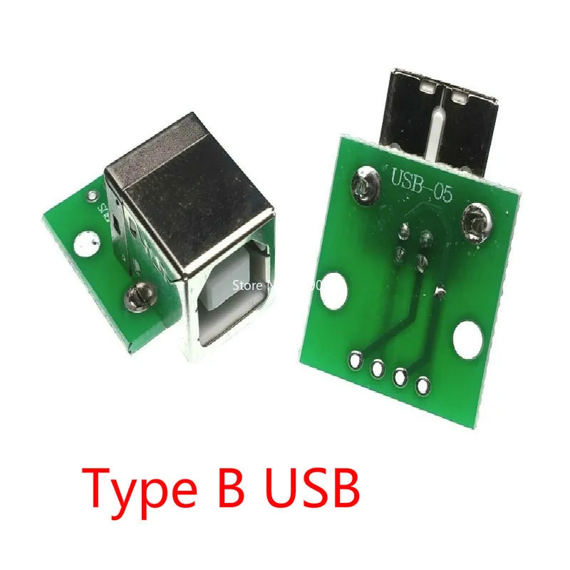 5Pcs USB Adapter PCB - DIY DIP Breadboard Modules - Type A (M / F) / B / Mini / Micro USB Connectors