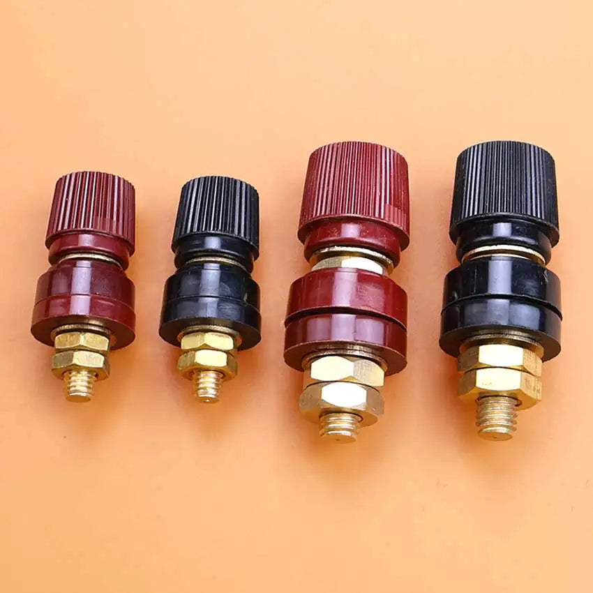 1/2pcs Red Black 6mm 8mm Pure Copper Terminal Blocks Power Supply Terminals M6 M8 Welding Machine Inverter Post Connector