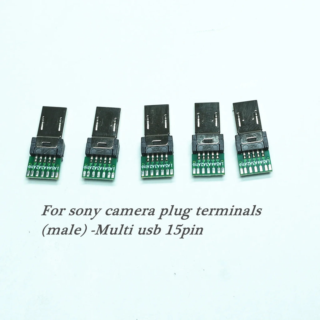 For Sony Camera Camera plug Multi  USB Female Socket Detection Multi 15-pin USB Plug (male)DIY Welding Wire Suitable