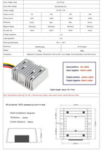 72V 60V 48V 36V 24V to 12V 5A 10A 15A 20A Buck DC-DC Power Converter 60V-12V Step-down Voltage Regulator Car Truck Boat Supply