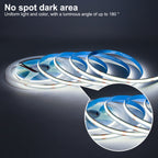 FOB COB LED Strip Lights 3mm 5mm 8mm 10mm 12V 24V Flexible Dimmable LED Tape Easy Install Cuttable 3000K 4000K 6000K LED Tape