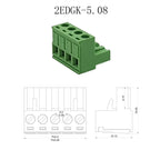 10PCS 2EDGK 5.08mm TERMINAL BlOCK 5.08 PLUG-IN PCB CONNECTOR 2EDG PCB 2PIN /3P/4P/5P/6P/7P/8P/9P/10P