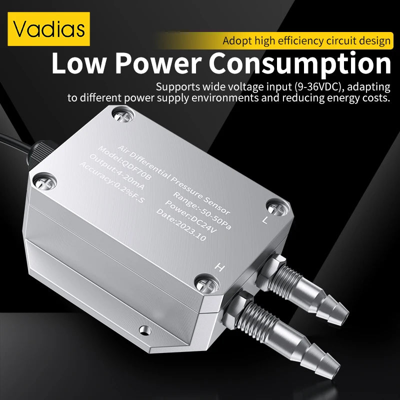 Differential Pressure Sensor 0-50pa 0-200pa 0-500pa 0-10Kpa Wind Air Differential Pressure Transmitter 4-20mA 0-10V 0-5V RS485
