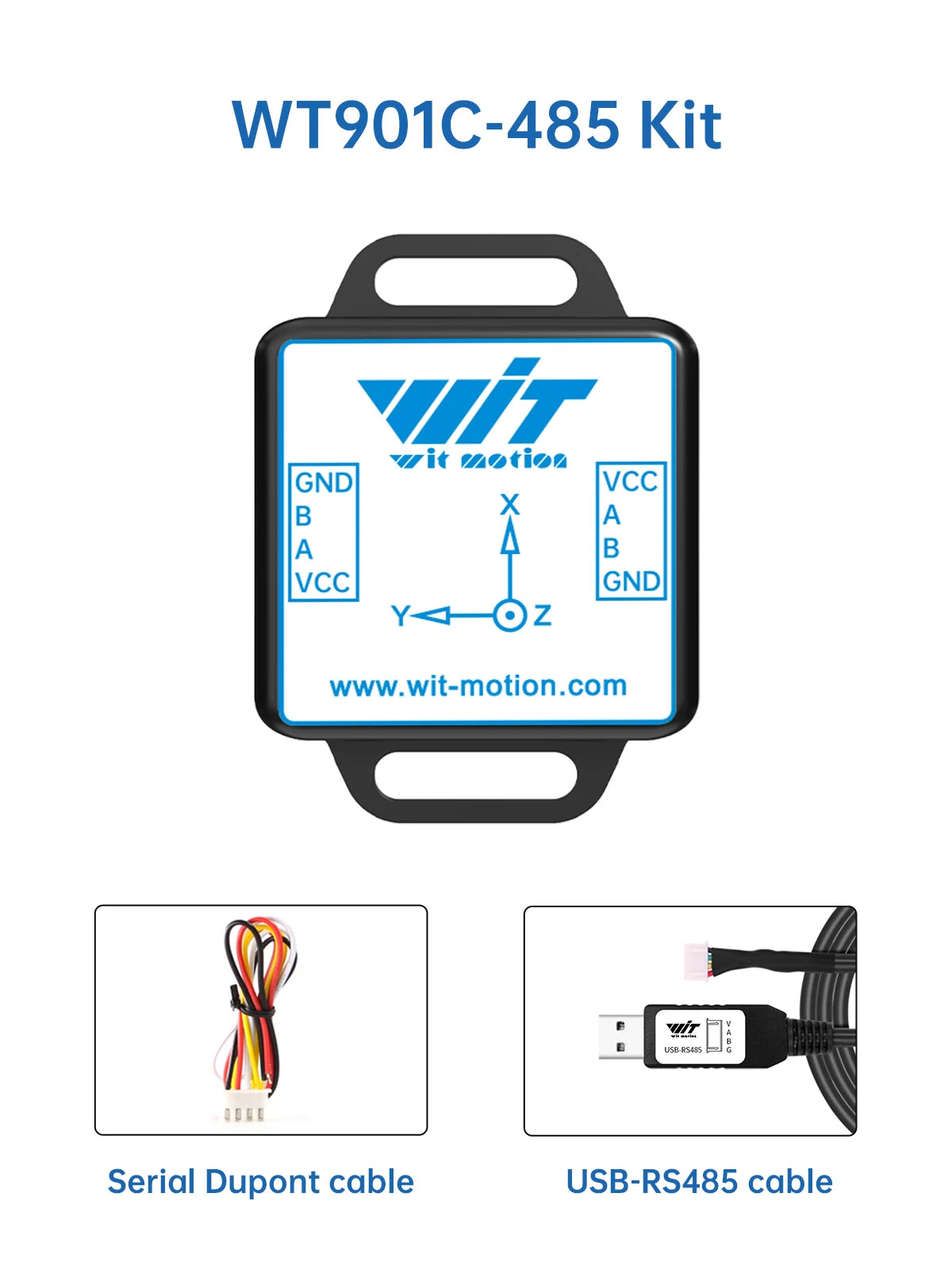 WitMotion WT901C 9-Axis Vibration Inclinometer MPU9250 High-Stability Acceleration+Gyro+Angle(XY 0.05° Accuracy)+Digital Compass