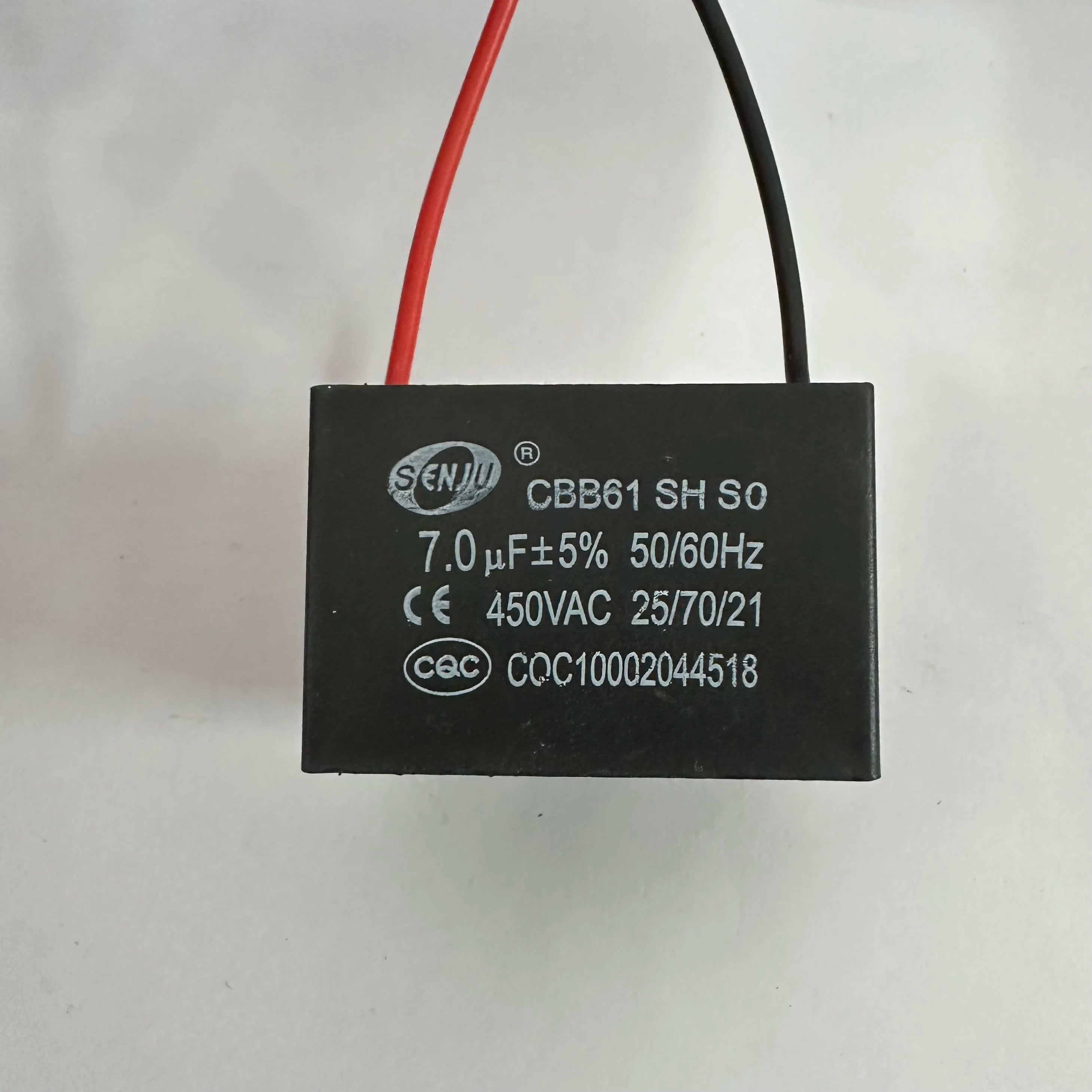 CBB61 Motor Start Capacitor 450V AC Fan Condenser1/1.2/1.5/1.8/2/2.5/3/4/5/6/8/10UF
