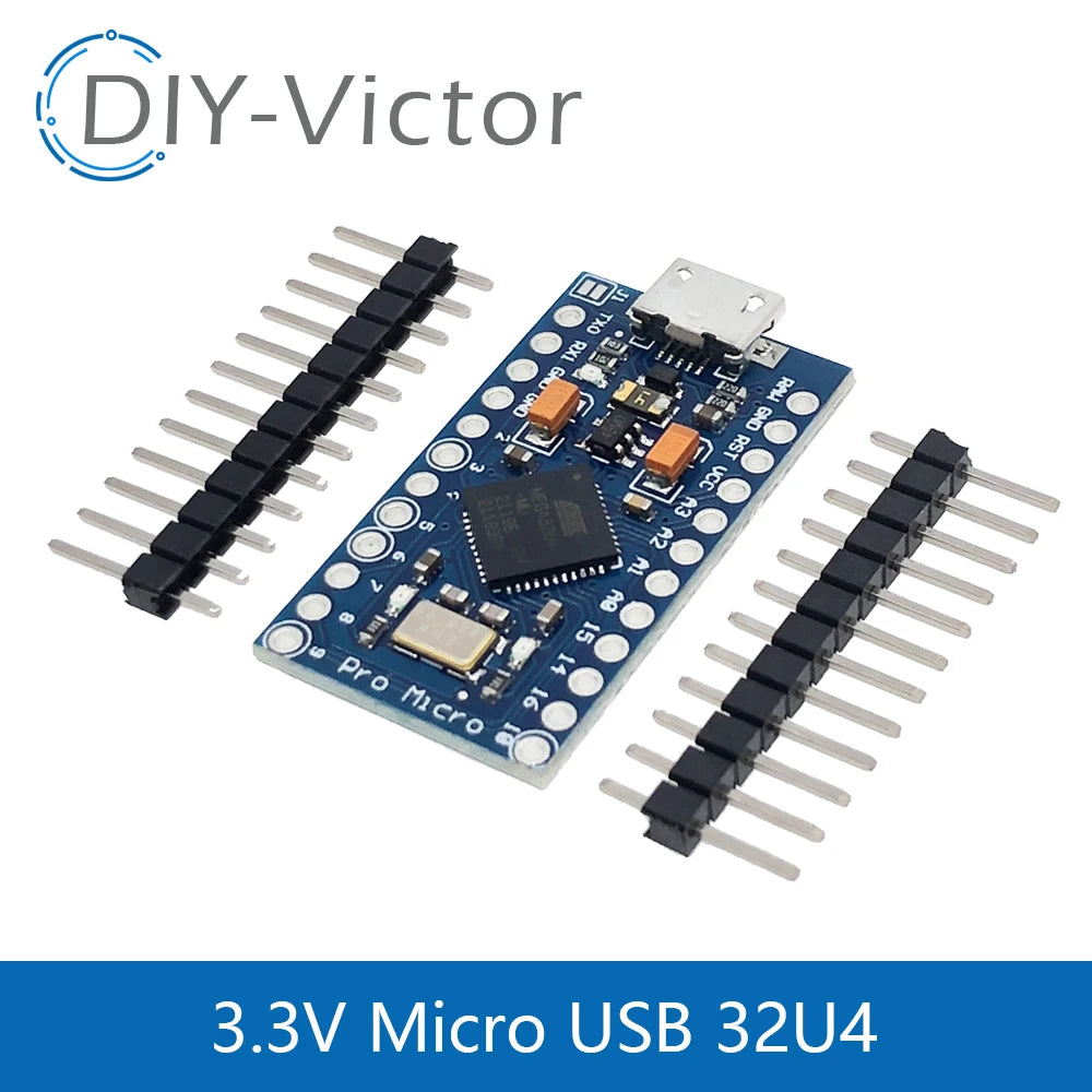 New Pro Micro 3.3V 8Mhz For Arduino ATmega32U4 5V/16MHz Module With 2 Row Pin Header For Leonardo