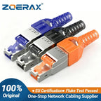 ZoeRax RJ45 CAT8 Cat7 CAT6A Connector Tool-Free, Toolless RJ45 Termination Plug Reusable Shielded for Ethernet Cables 10Gbps POE