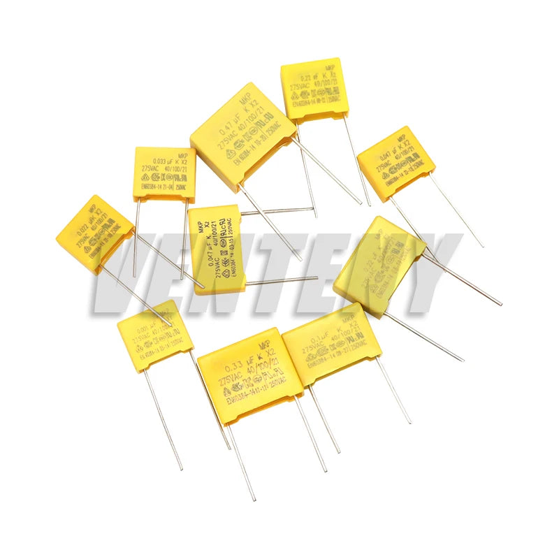 160pcs/Lot Polypropylene Film X2 Safety Capacitor Assorted Kit 275VAC 18Values 102K-225K 1NF-2.2UF Sample Set