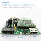 12V-24V Car Digital TV Receiver ISDB-T Full One Seg Mini B-cas Card With 2 Tuner Antenna Japan